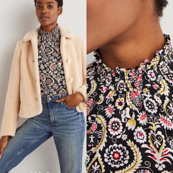 Boden Smocked Neck Black Topic Charm - Picture 13 of 13